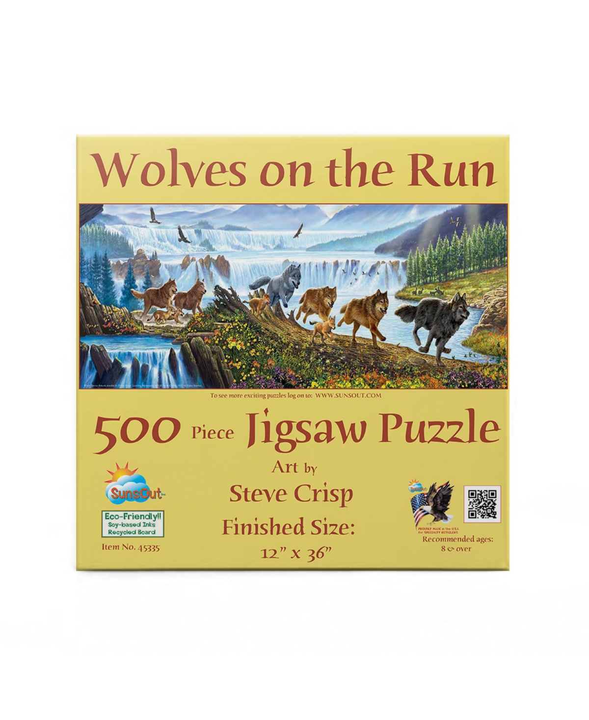 SunsOut Wolves on the Run 500 piece Jigsaw Puzzle for Adults