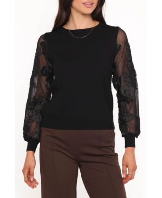 Women's Cailin Sheer Sleeve Top