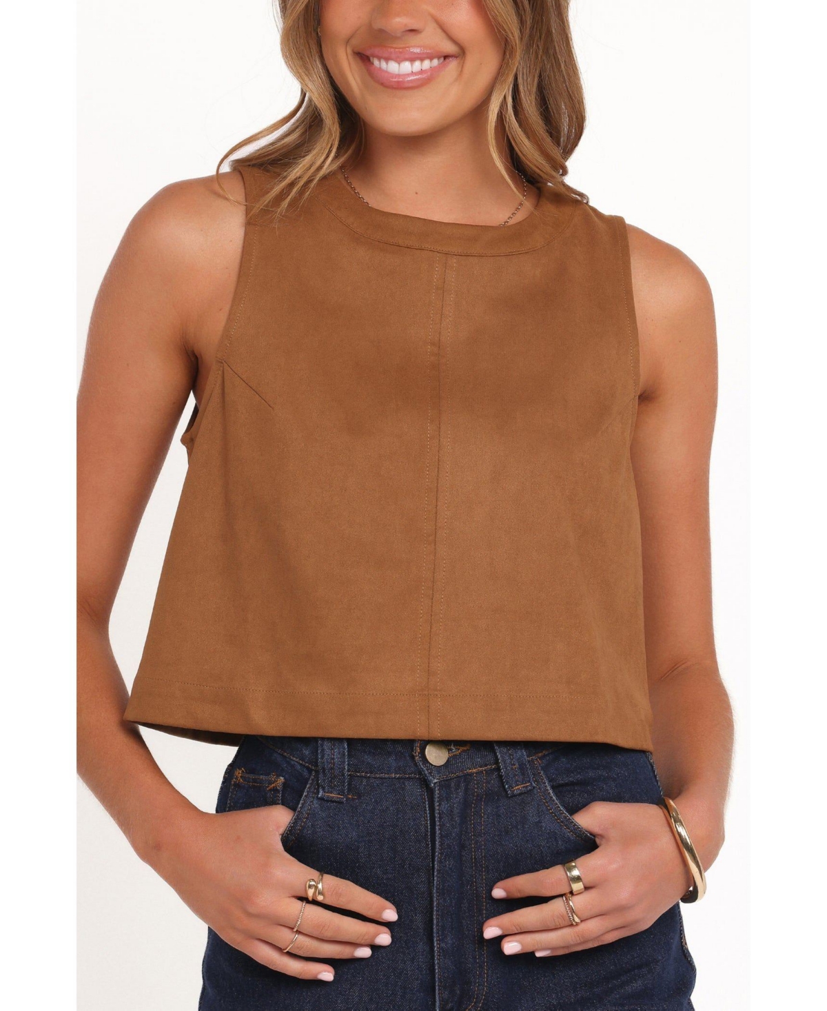 Petal and Pup Women's Charles Faux Sueded Top