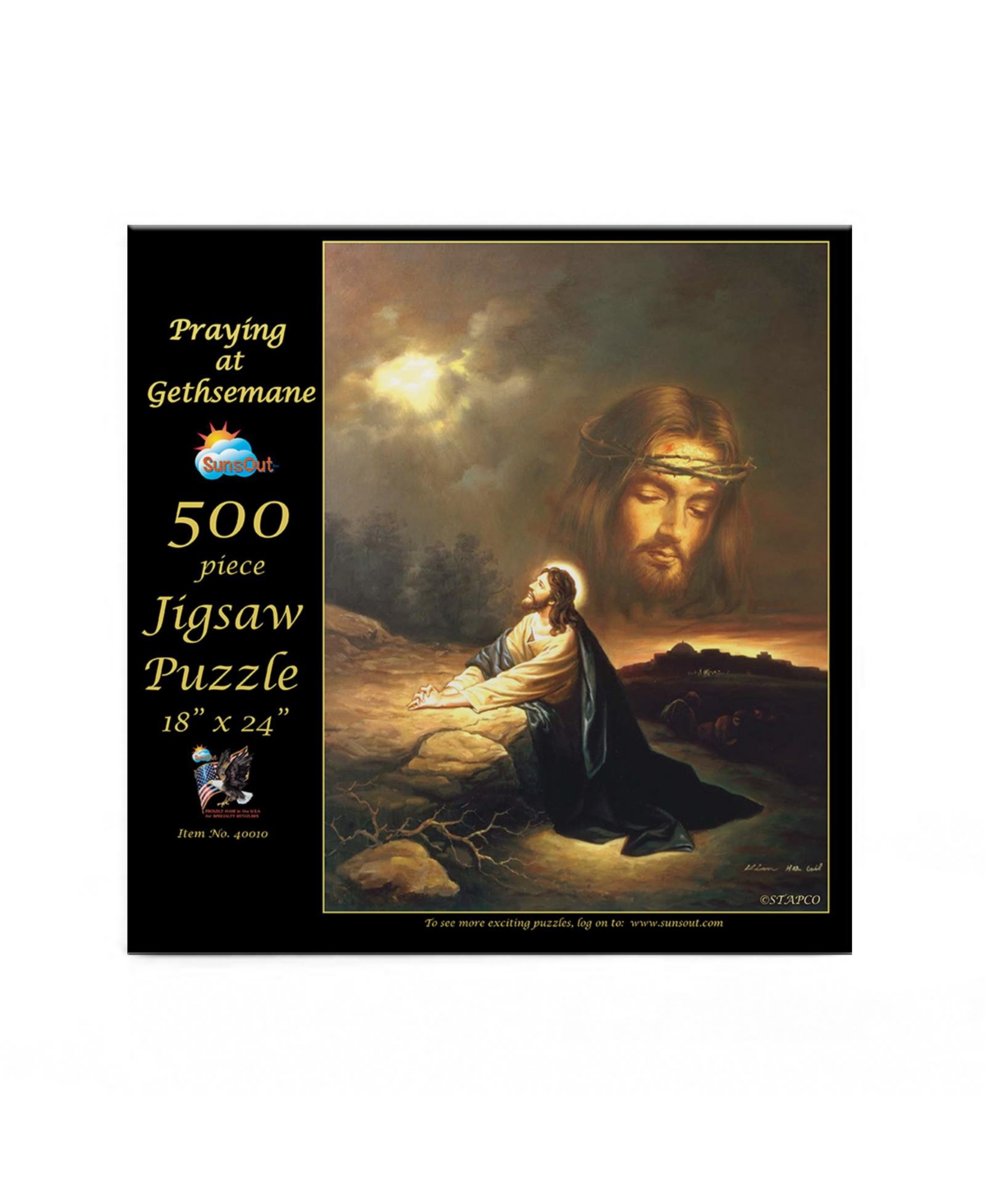 SunsOut Praying at Gethsemane 500 piece Jigsaw Puzzle for Adults Easter