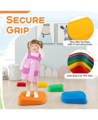 5 Pcs Balance Stepping Stones for Kids with Non-Slip Surface and Edging