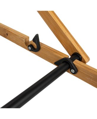 Bamboo V-Shaped Folding Clothes Drying Rack