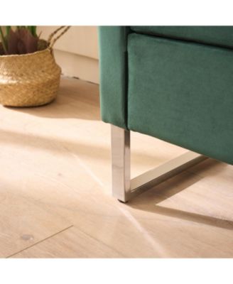 67.91"  Velvet Storage Bench with Armrests