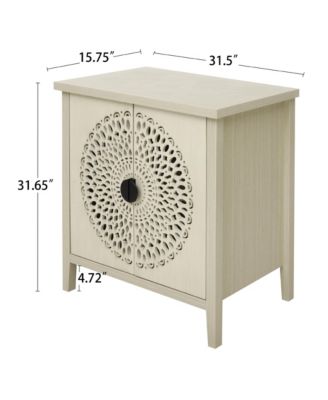 Streamdale Hollow-Carved 2 Door Accent Cabinet with Adjustable Shelf