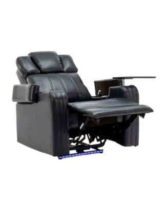 PU Leather Power Recliner w/ Cooling Cup Holder Bluetooth & USB