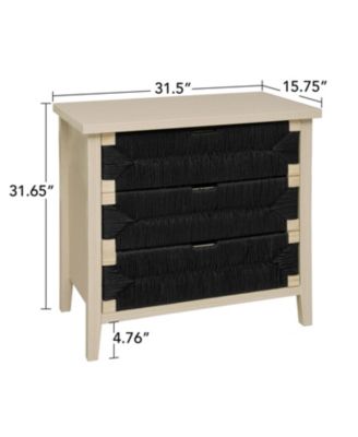 Streamdale 3 Drawer Buffet Sideboard - Woven Rope Drawers