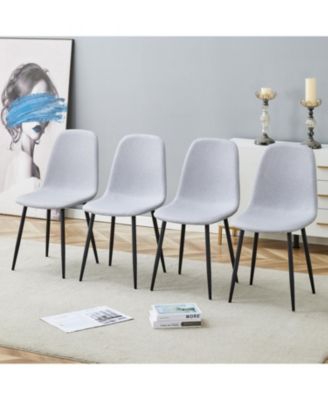 Comfortable Gray Dining Chair Set (4)