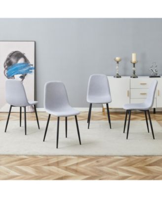 Comfortable Gray Dining Chair Set (4)