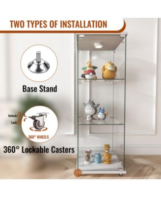 LED Glass Display Cabinet - White