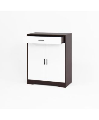 4-Tier Shoe Cabinet with Drawer and Adjustable Shelves