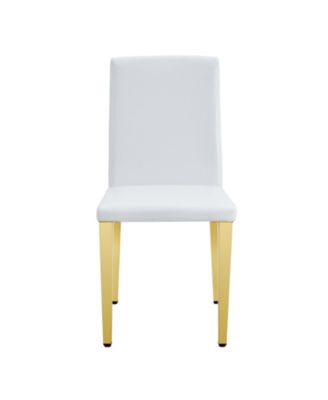 PU Leather Chairs with Gold Legs (Set of 4)