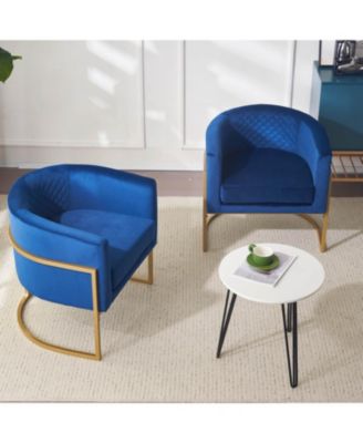  Upholstered velvet chair Gold metal bracket, medieval living room office tea room lounge chair