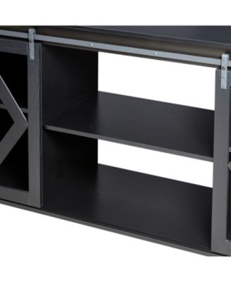 fish tank cabinet black 58.9" L x 19.7" W x 32.6" H