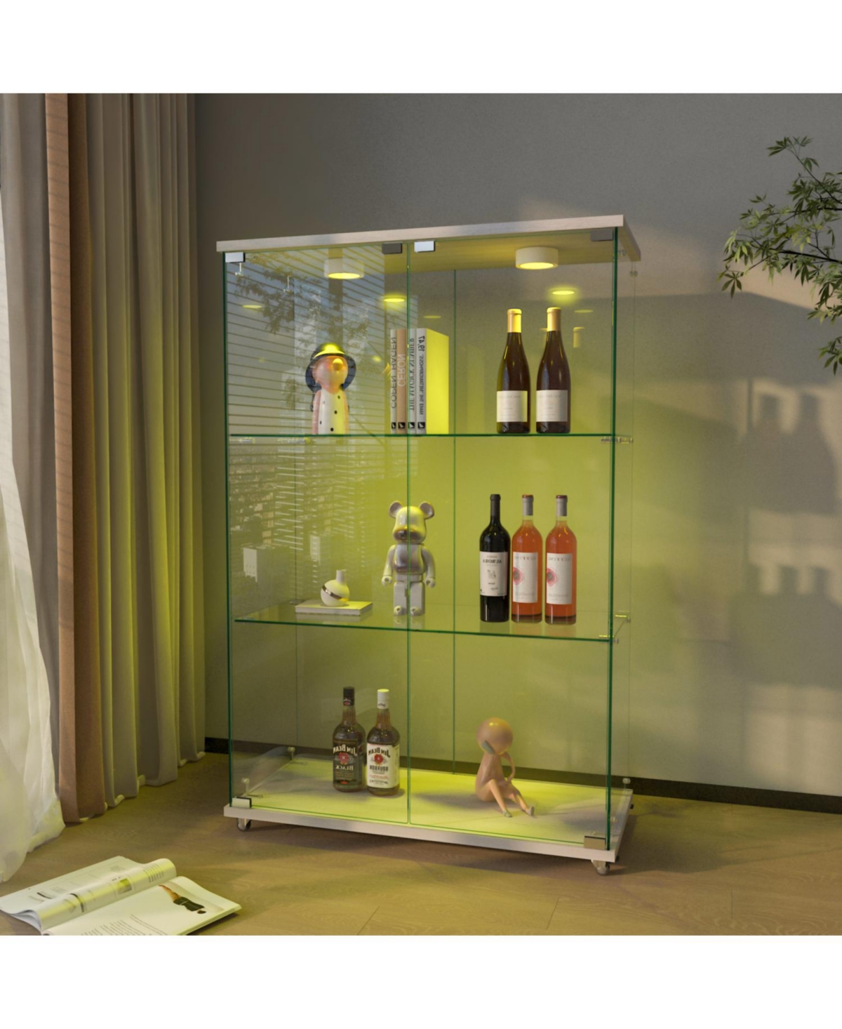 Streamdale Furniture Led Glass Display Cabinet