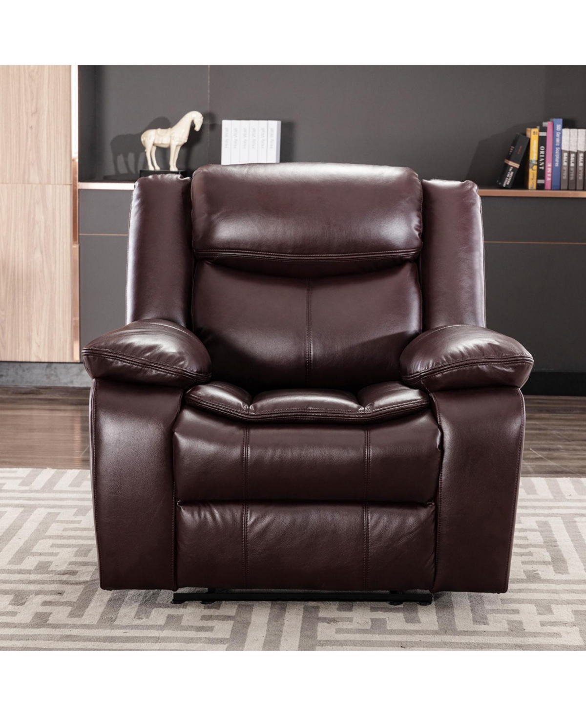 Streamdale Furniture Breathable Leather Manual Reclining recliner chair for living room