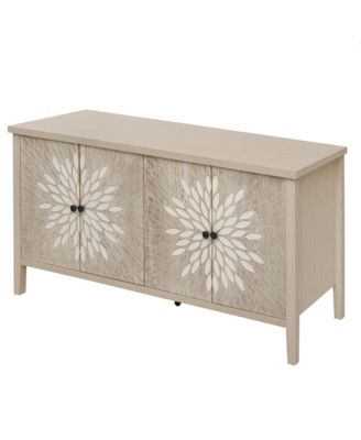 Modern Sideboard Buffet Cabinet with 4 Doors & Adjustable Shelves