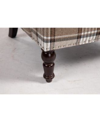  Vintage Stripes Accent Chair with Nailhead