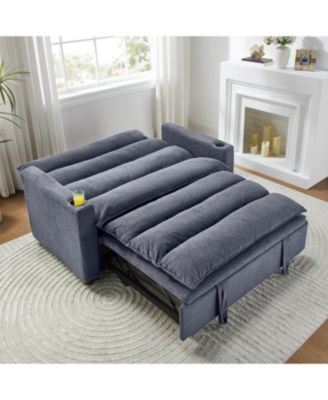 Convertible Velvet Sofa Bed - 3-in-1 Sleeper Couch