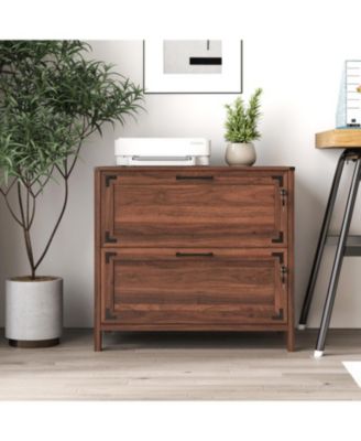 2 Drawer Farmhouse File Cabinet Filing Cabinet with Lock for Home Office