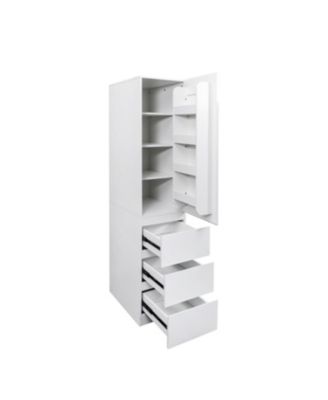 Kitchen Pantry Cabinet with Doors, Shelves & Drawers
