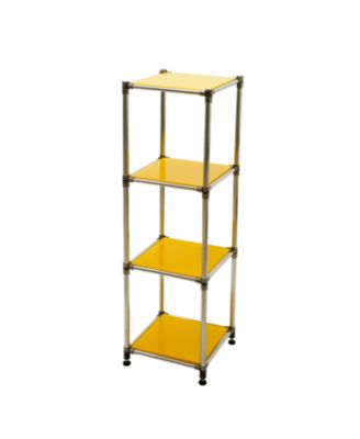 Korean  4-Tier Stainless Steel Shelving Unit (49"H x 14.9"W)