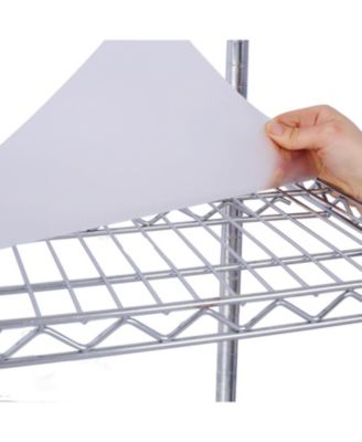 6 Tier 6000lbs NSF Metal Wire Shelf Unit w/Wheels & Liners Chrome