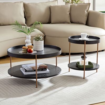 Modern Stackable Coffee and End Table Set