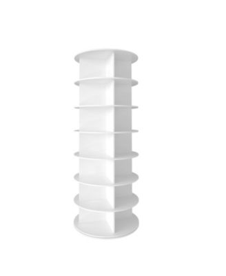  7 Tier Rotating Shoe Rack - White