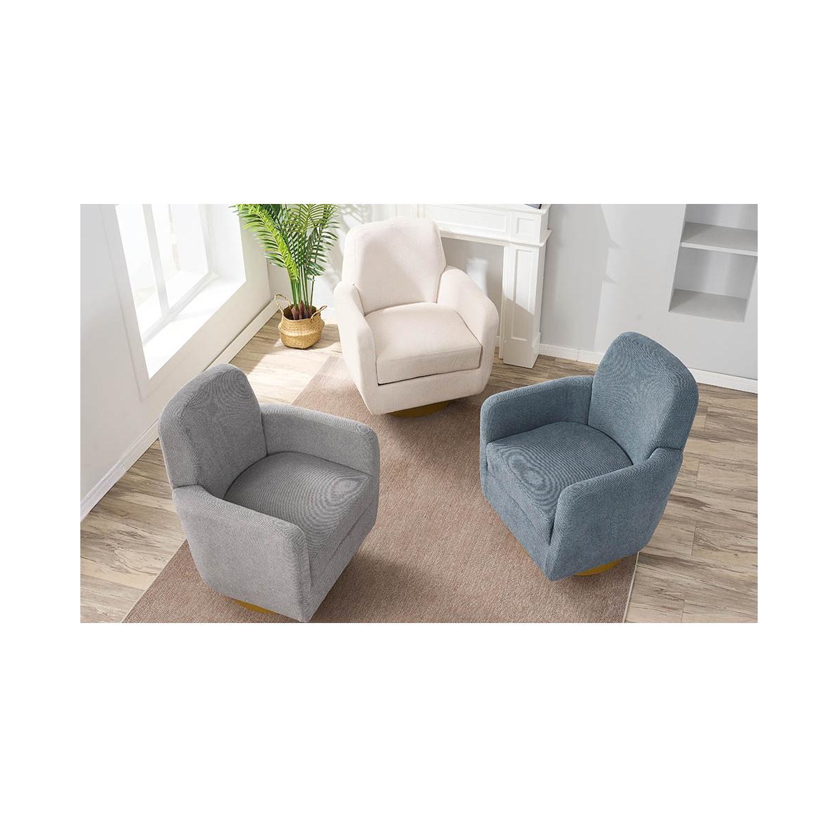 Streamdale Furniture 360 Ergonomic Fabric Armchair for Living Room or Bedroom