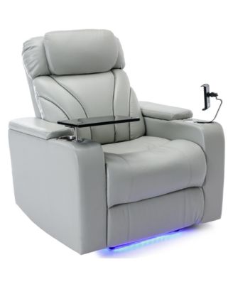 Power Recliner with USB Charger, Storage, Cup Holder, Bluetooth