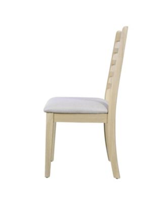 Farmhouse Extendable Dining Set with 6 Upholstered Chairs