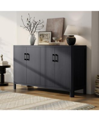 Farmhouse 4-Door Cabinet Rustic Accent