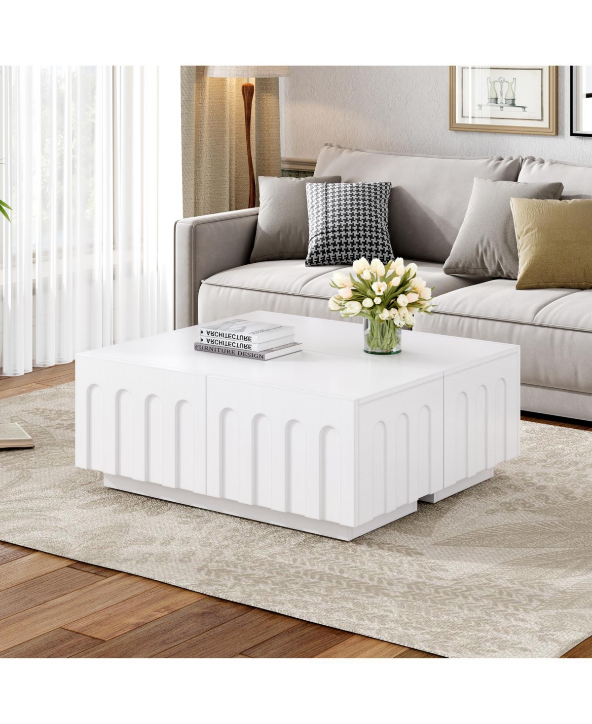 Streamdale Furniture Elegant Tv Stand/Coffee Table/Organizer