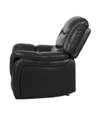 Streamdale Classic Black Berry PU Glider Recliner