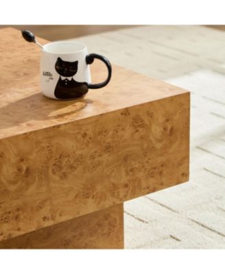 Faux Burl Wood Coffee Table - Mid-Century Modern