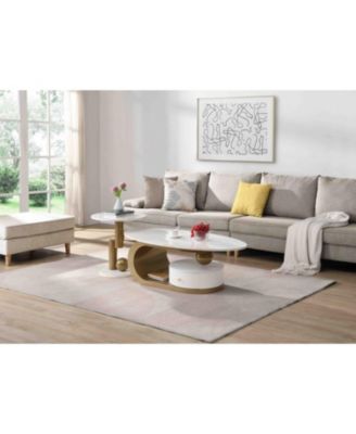 Golden Nesting Coffee Table Set - Oval & Round