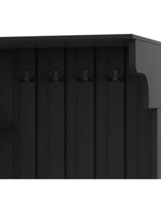 Hall Cabinet with Storage & Hooks