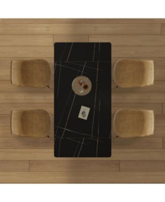 Streamdale Retractable Sintered Stone Dining Set (Table + 4 Chairs