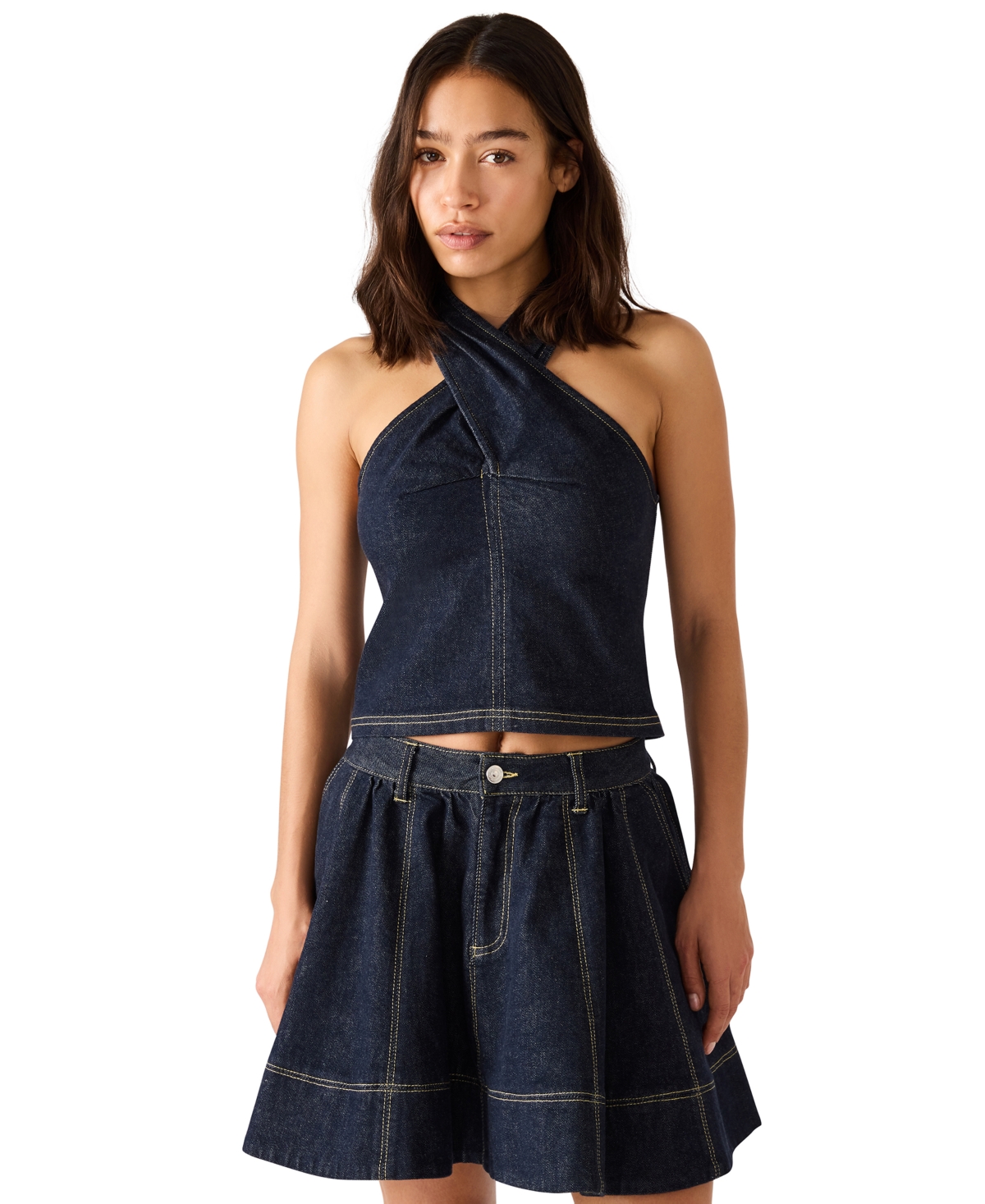 Steve Madden Women's Roan Halter Neck Tank Top