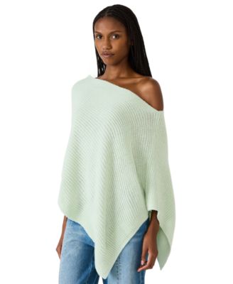Women's Channing Asymmetrical Neck Poncho Sweater