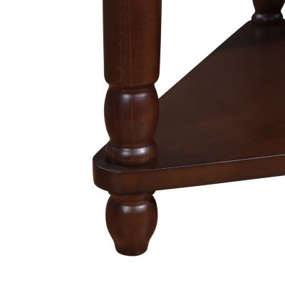 Space-Saving Corner Table Solid Wood, Easy Assembly, Rounded Corners