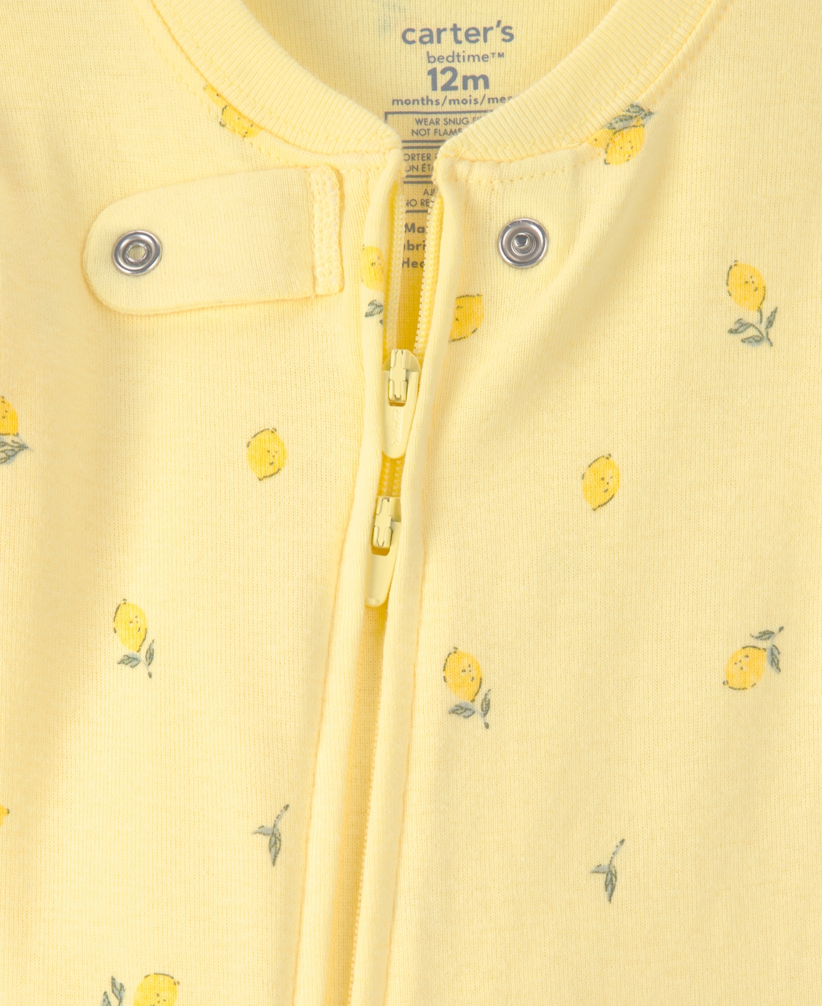 Carter's Baby Girls' Lemon Snug-Fit One-Piece Pajama