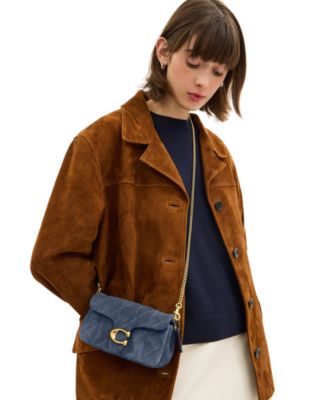 Tabby Mini Quilted Suede Crossbody Bag 19