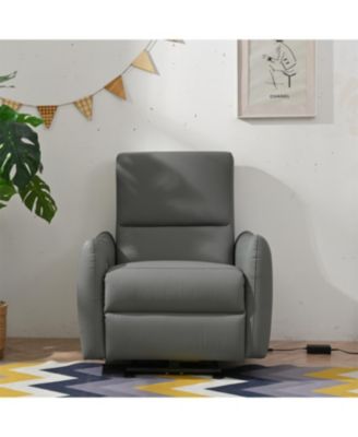 Power Recliner, Wall Hugging, Zero Wall, Electric, Blue-gray