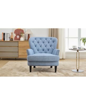 Upholstered Lounge Chair with Trim