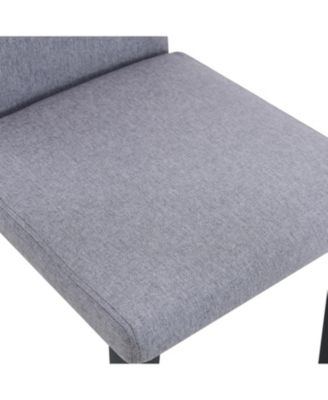 Glass Top Table & 10 Gray Linen Chairs