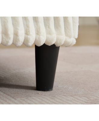 Streamdale Oversized Corduroy Chaise Lounge Sofa Bed w/ Pillows