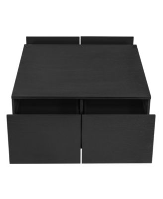 33.25" Square Coffee Table with 4 Drawers