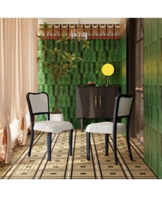 Streamdale Black Walnut Upholstered Dining Chairs (Set of 2)