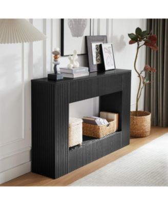 55" Modern Slatted Console/Entryway Table